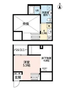セジュール川西【2階】の間取り