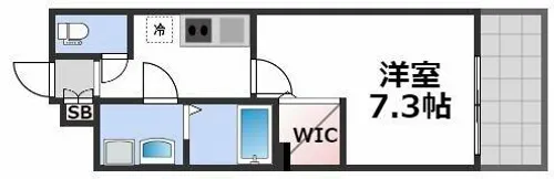 LUXE難波南【8階】の間取り