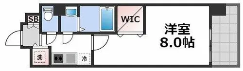 LUXE難波南【10階】の間取り