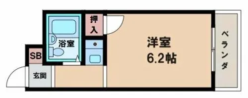 1Kの間取り画像