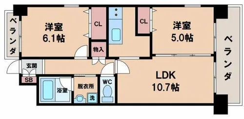 グレン松崎【4階】の間取り