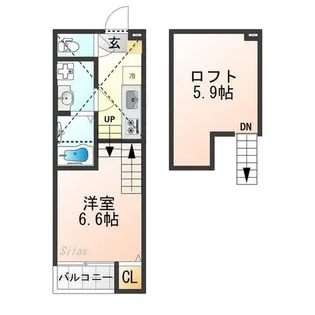 ハーモニーテラス椥辻中在家町【1階】の間取り
