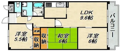 プリオーレ神戸山ノ手【1階】の間取り