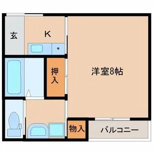 ハイツ・コンブリオ【1階】の間取り