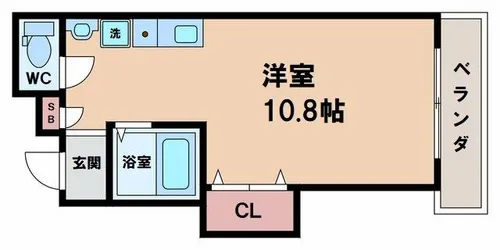 ブランシュ阿倍野【3階】の間取り