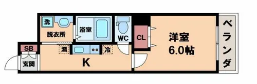 みおつくし天王寺南【2階】の間取り