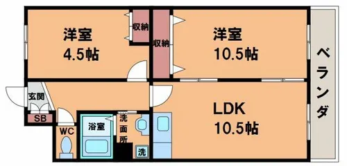 ハイクオリティアドニス【4階】の間取り