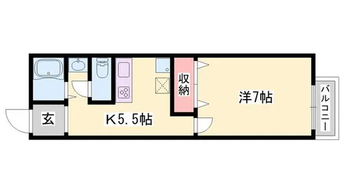 エトランス県大前【105号室】の間取り