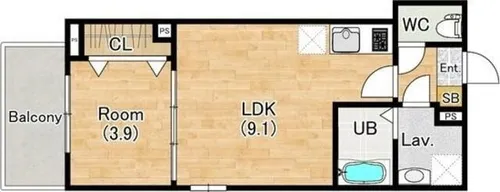 (仮称)ジーメゾン大津横木ルイエル【3階】の間取り