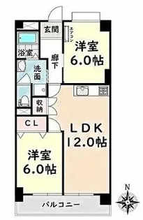 グリーンシティ瑞穂【4階】の間取り