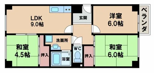 レジデンストーア【4階】の間取り