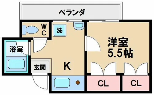 キクゾーンみなづき【5階】の間取り