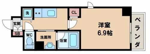 サンシティ杭全Ⅴ【7階】の間取り