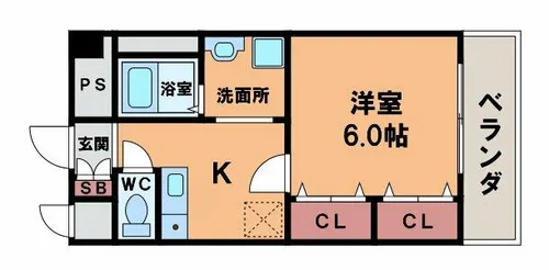 ピアチェーレ文の里【5階】の間取り