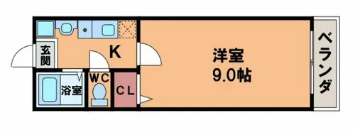 ヴァンクール南田辺【2階】の間取り