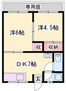 LOTUS ROOM【102号室】の間取り