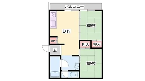 上野田マンション【502号室】の間取り