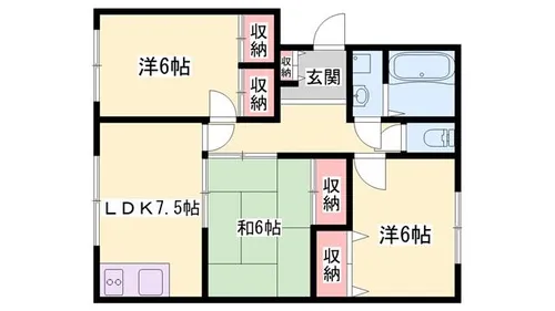 ロイヤルハイツ二反田【201号室】の間取り