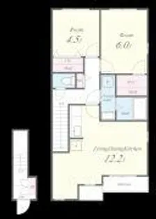 福岡県久留米市北野町十郎丸【アパート】の間取り