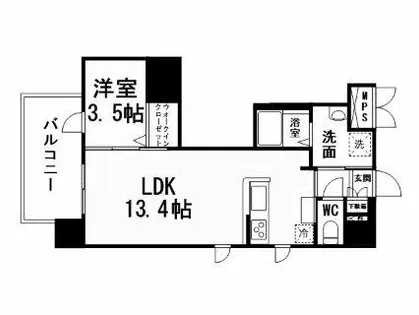 行橋センタービル【8階】の間取り