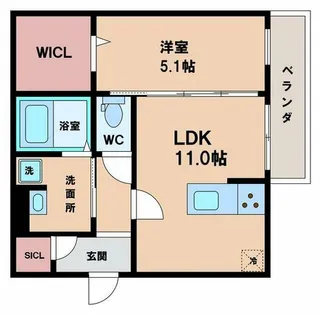 プランドール・T1【1階】の間取り