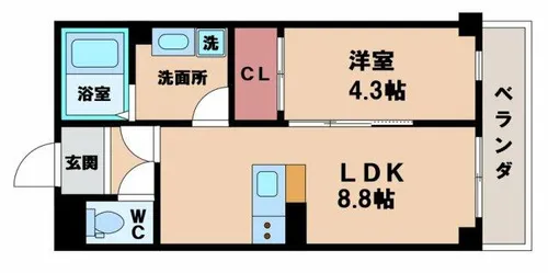 THECOLORRESIDENCE【1階】の間取り