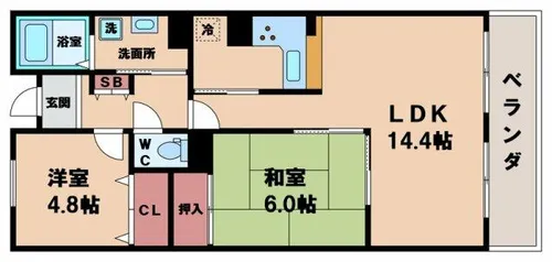 あべのクオレ【4階】の間取り