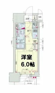 プレサンス松屋町駅前【4階】の間取り