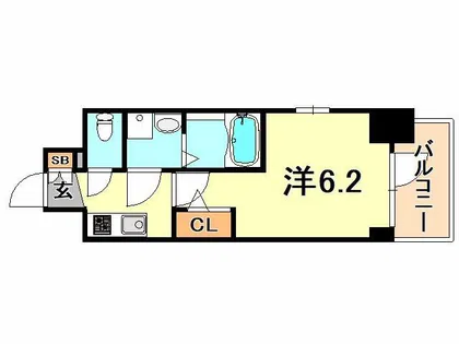 エスリード神戸グランドール【6階】の間取り