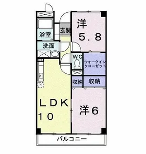 コートピアC【201号室】の間取り