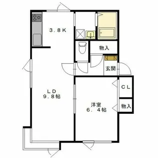 ローム星置【3階】の間取り