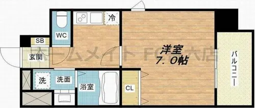 ALZA松ヶ枝Ⅱ【6階】の間取り