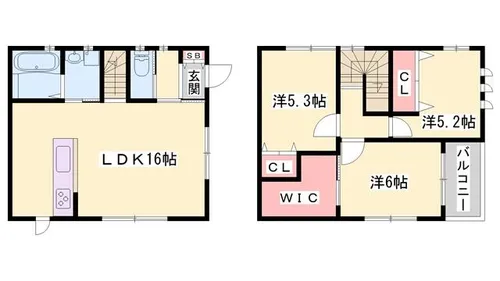 兵庫県姫路市神子岡前3丁目【一戸建】の間取り