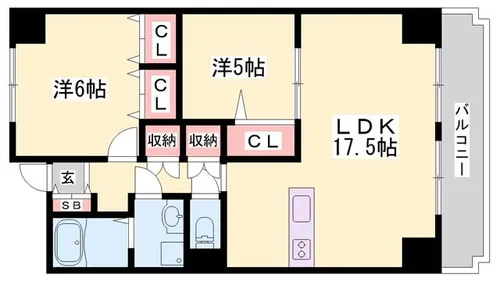アルコ・ラ・カーサ佃町2【602号室】の間取り