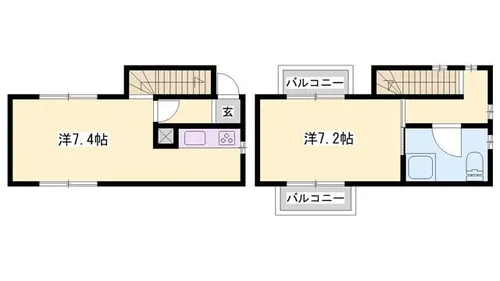Windward Hill【66-6号室】の間取り
