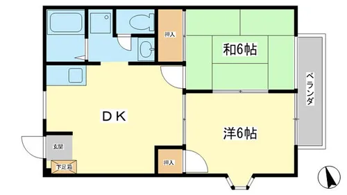 エスポワール三木【205号室】の間取り