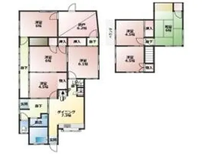 兵庫県姫路市仁豊野【一戸建】の間取り