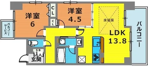 サムティグランツ神戸【3階】の間取り