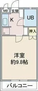 ハイツ香蘭【1階】の間取り
