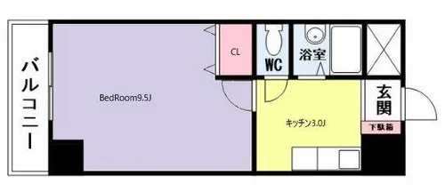 1Kの間取り画像