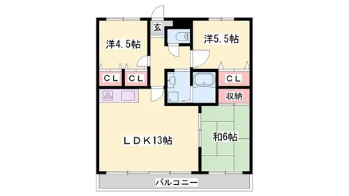 COZYCOURT M【403号室】の間取り