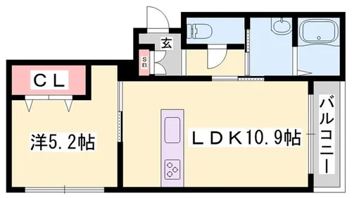 CINQ ETOILE【201号室】の間取り