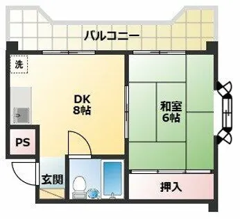 メゾンドミーネ【5階】の間取り