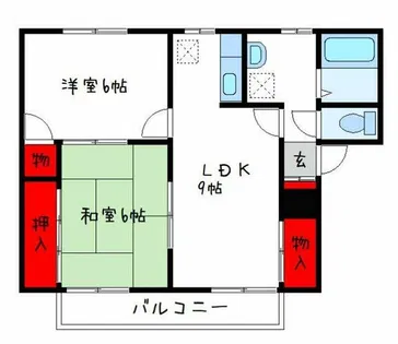 シティーコートよしみA棟【2階】の間取り
