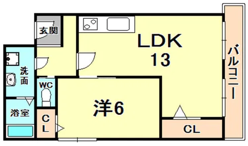 エルベコート甲陽園【3階】の間取り