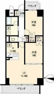 ランドハウスグランドウエスト【3階】の間取り