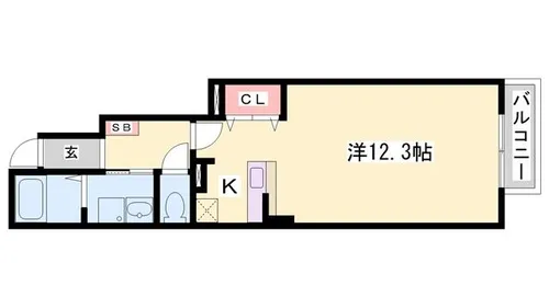 1Rの間取り画像