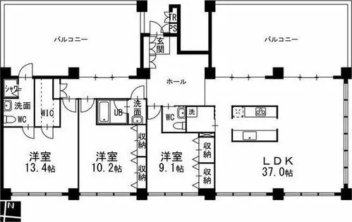 トランセット覚王山【4階】の間取り