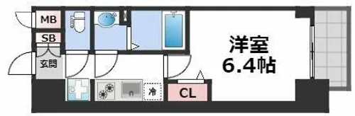 プレサンス南堀江スタイルズ【3階】の間取り