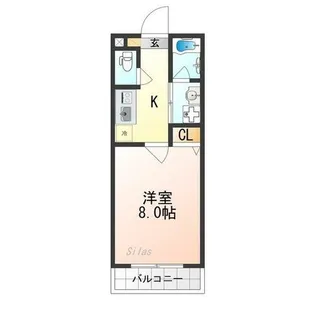 ブリリアコート龍谷大前【4階】の間取り